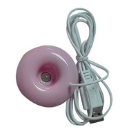 SUIE 1Pcs Mini Portable Float Donuts Steam USB Air Humidifier Purifier Aroma Diffuser Pink - B01K9FLN9M